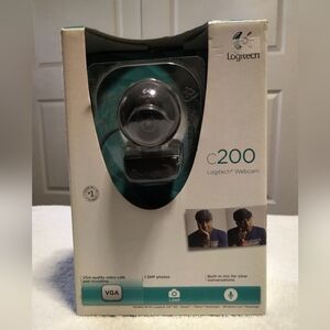 Logitech Grey C200 Webcam in Retail Box